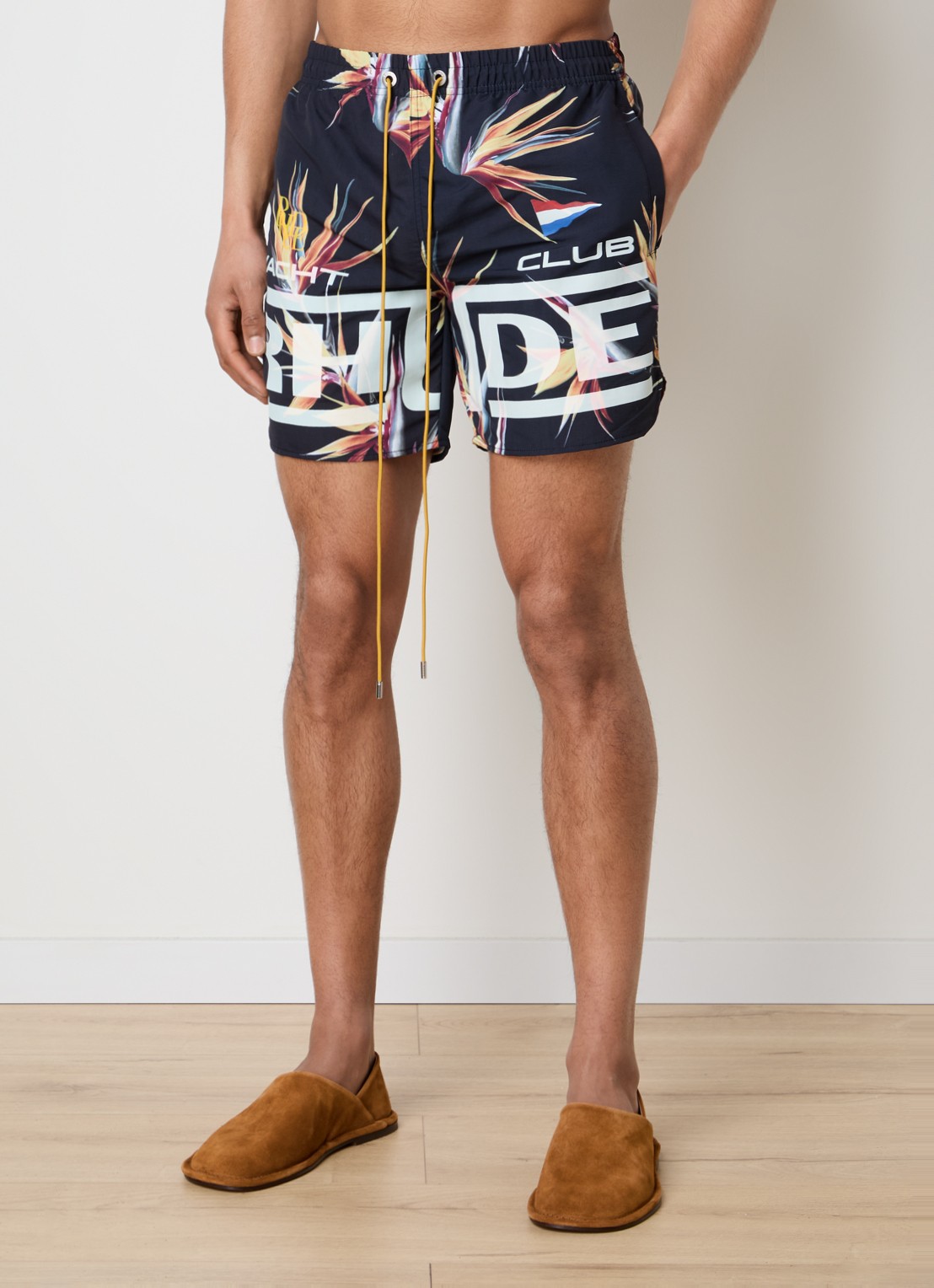 Rhude Regatta zwemshorts met logoprint en steekzakken - detail 4 zwart