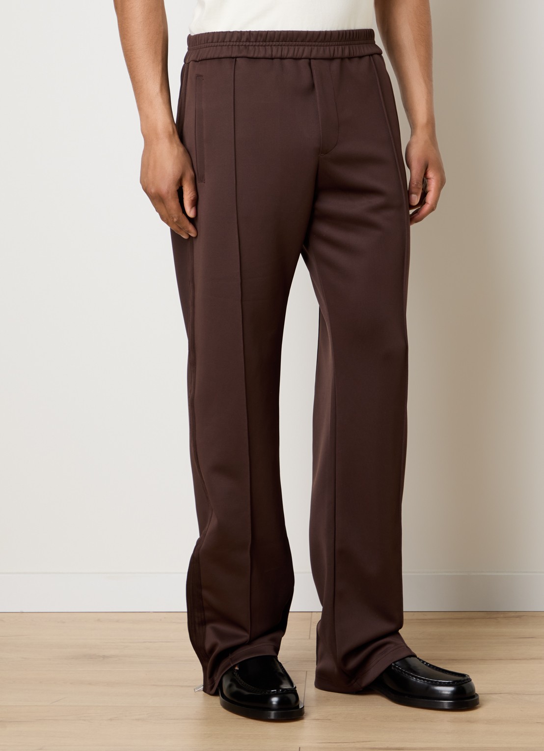 Rhude Trofeo straight fit joggingbroek met steekzakken - detail 4 chocoladebruin
