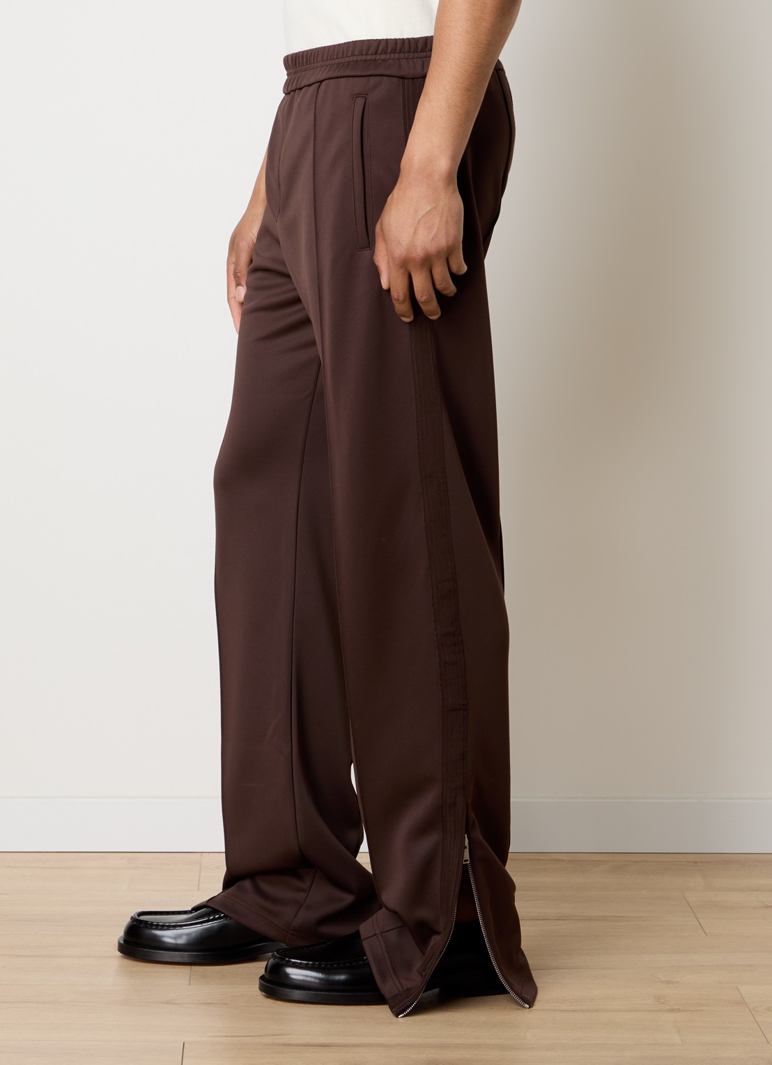 Rhude Trofeo straight fit joggingbroek met steekzakken - detail 5 chocoladebruin