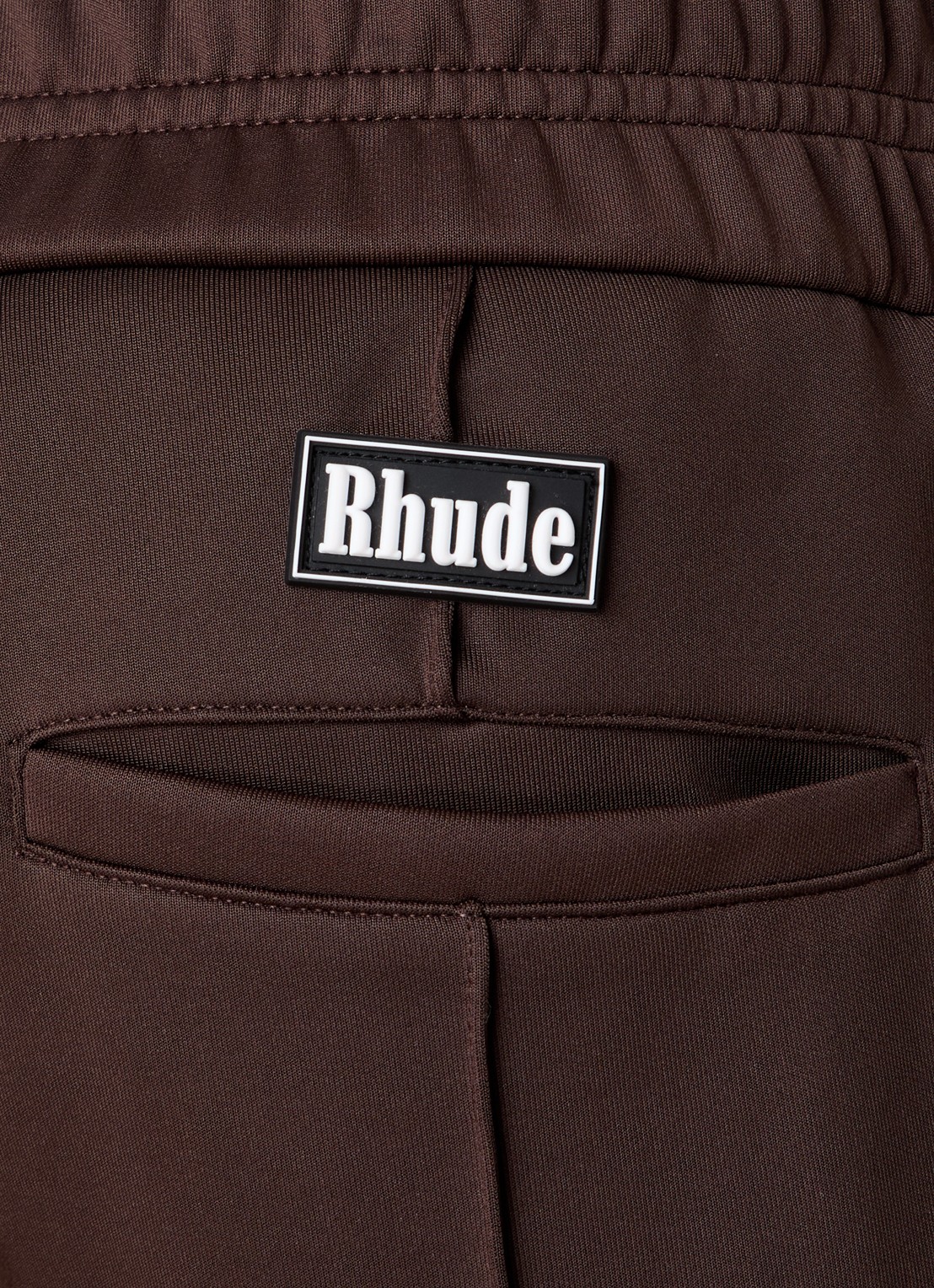 Rhude Trofeo straight fit joggingbroek met steekzakken - detail 6 chocoladebruin