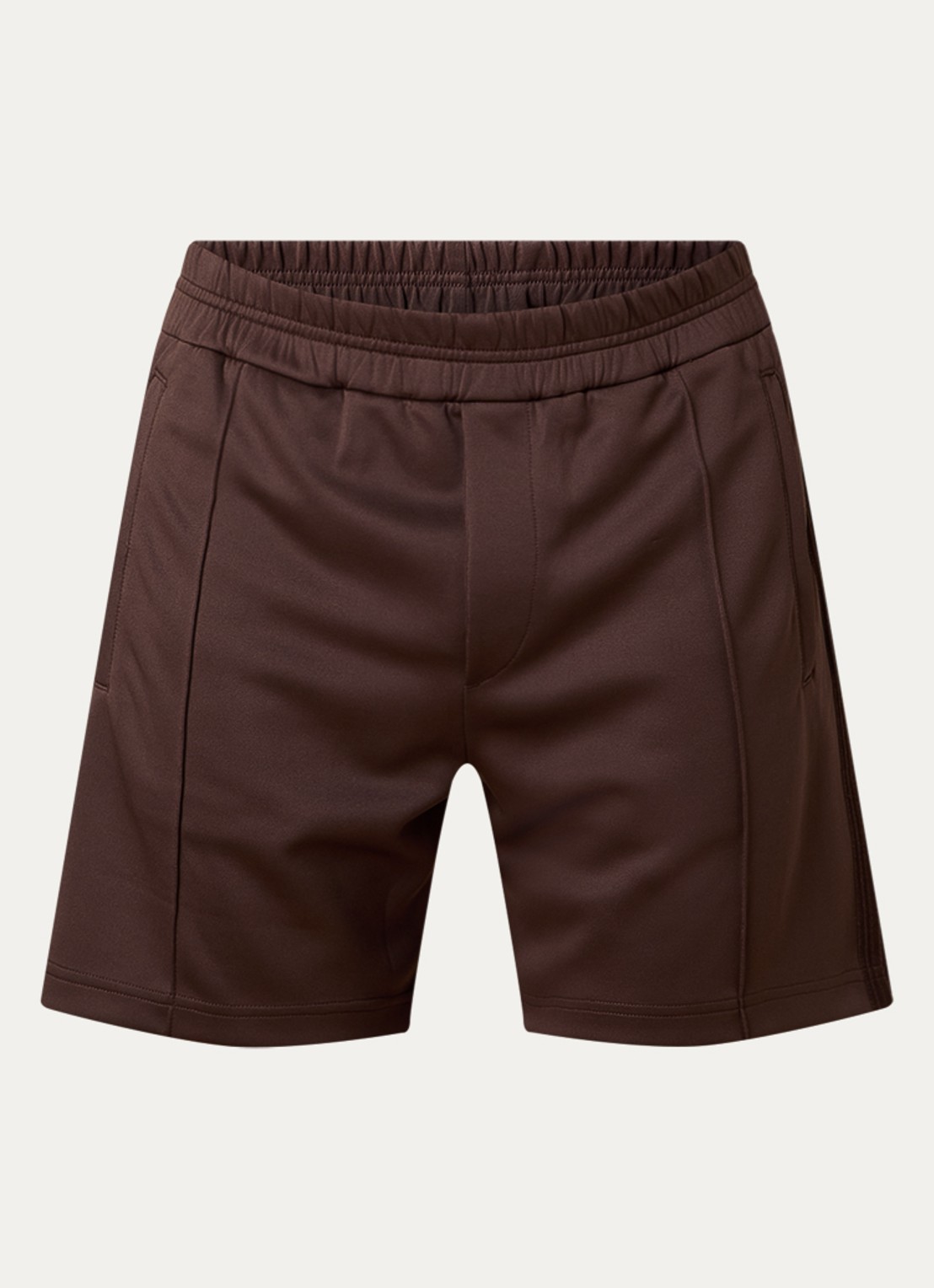 Rhude Trofeo straight fit korte joggingbroek met logo - voorkant 2 donkerbruin