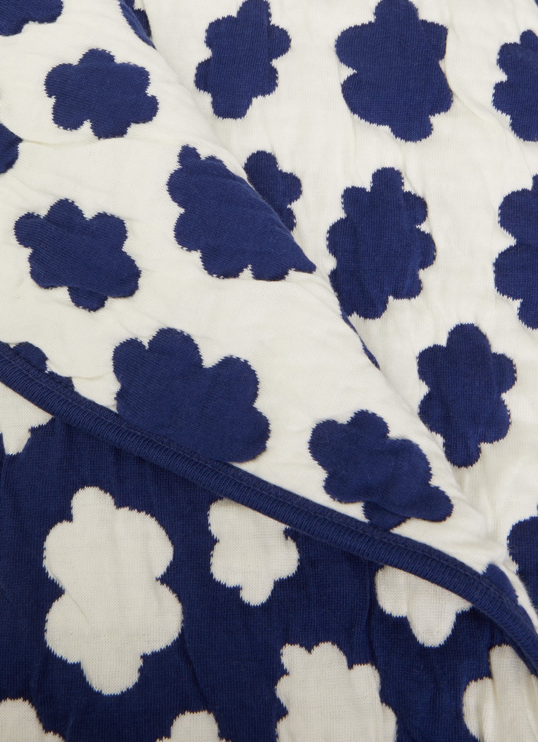 Rice Cloud plaid 90 x 75 cm - voorkant 2 donkerblauw