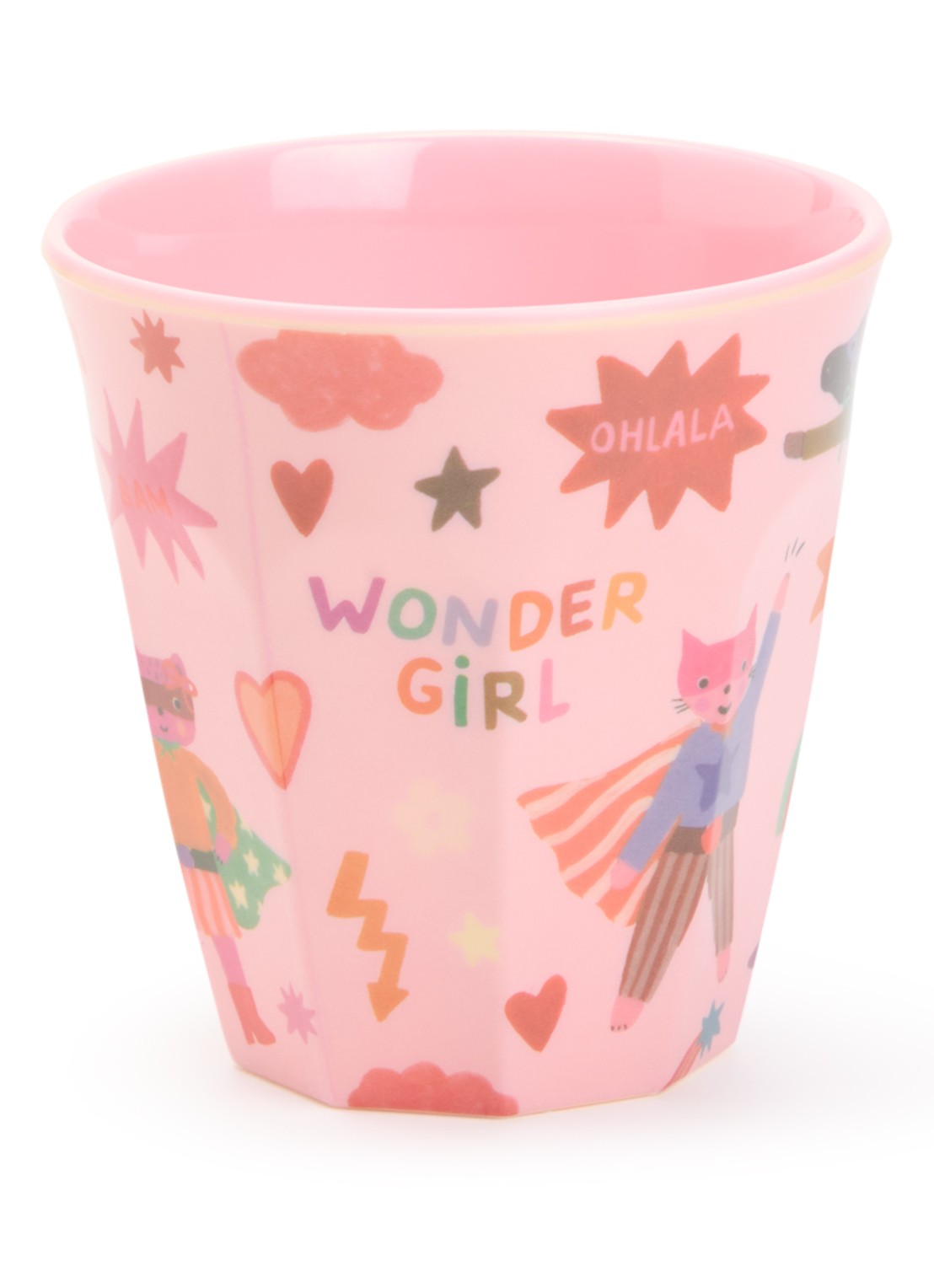 Rice Kinderbeker 9 cm - voorkant roze