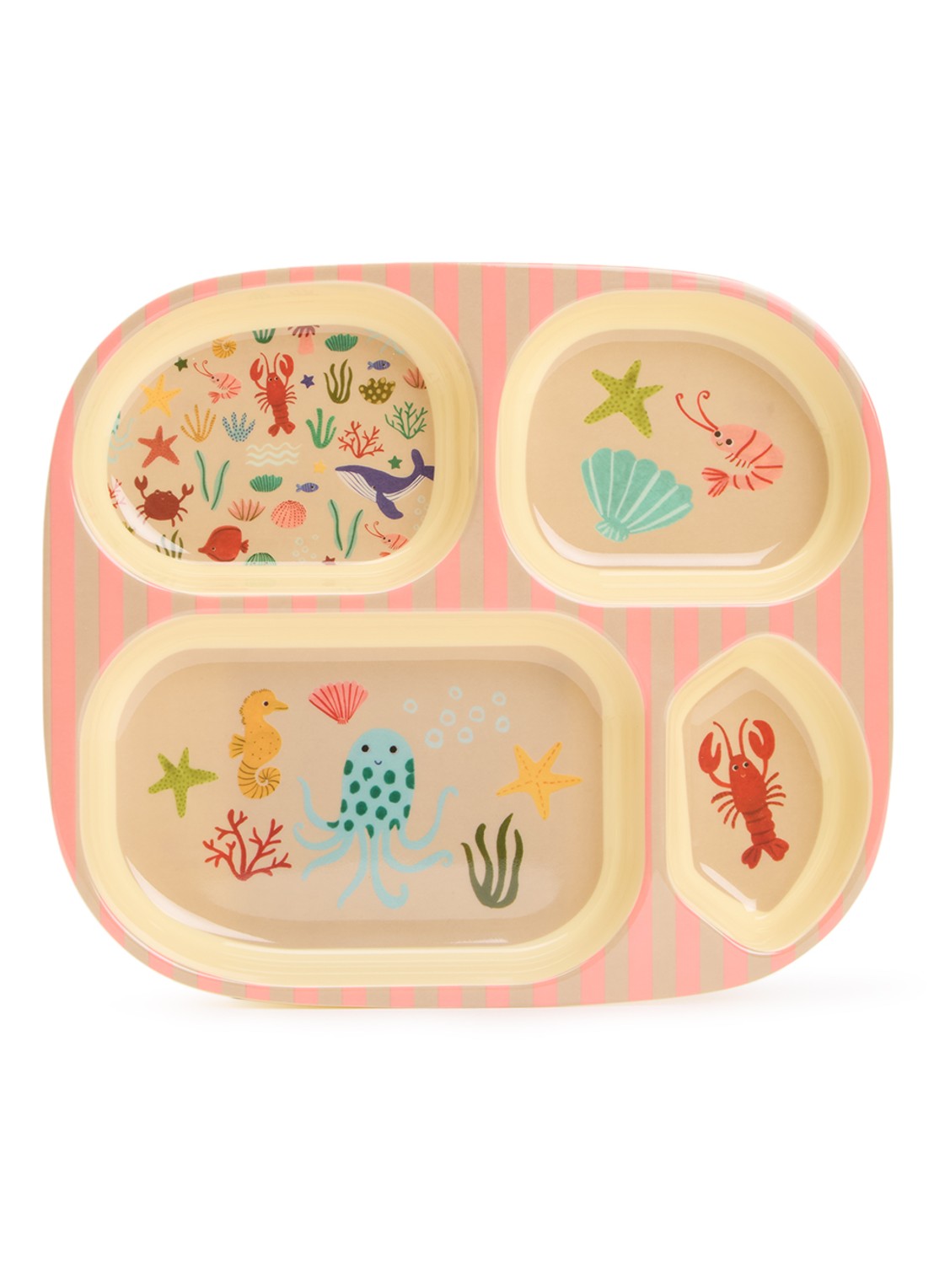 Rice Kinderbord 24 cm - voorkant oudroze