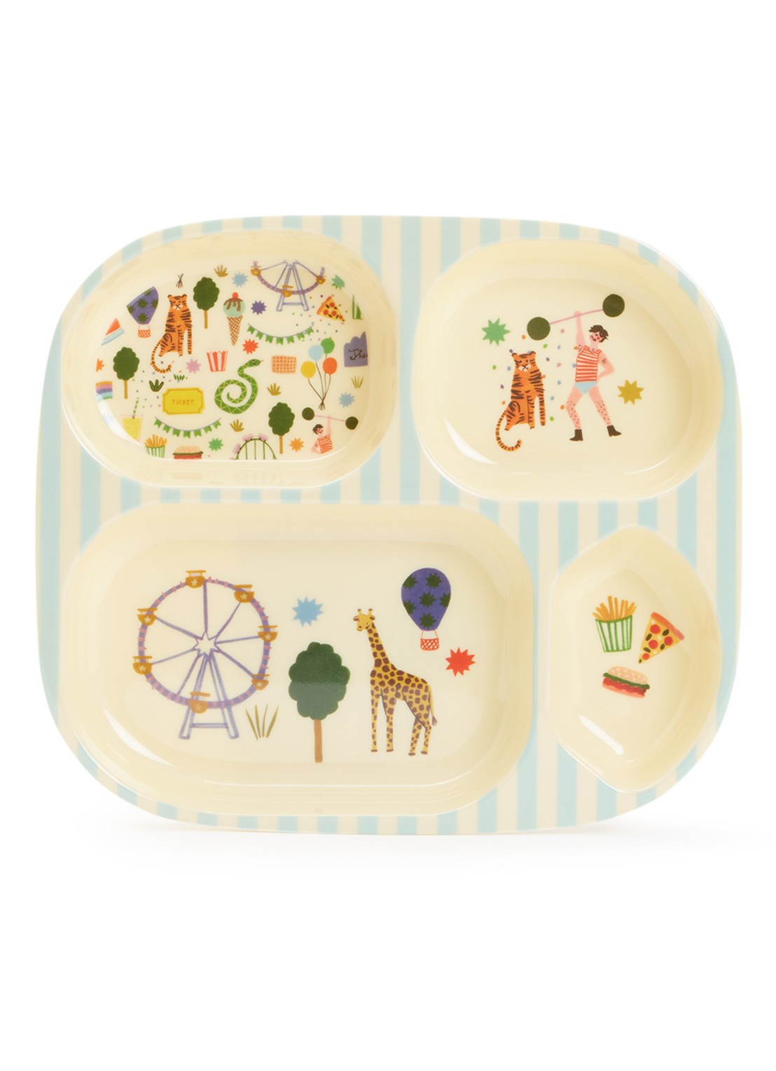 Rice Kinderbord 24 cm - voorkant lindegroen