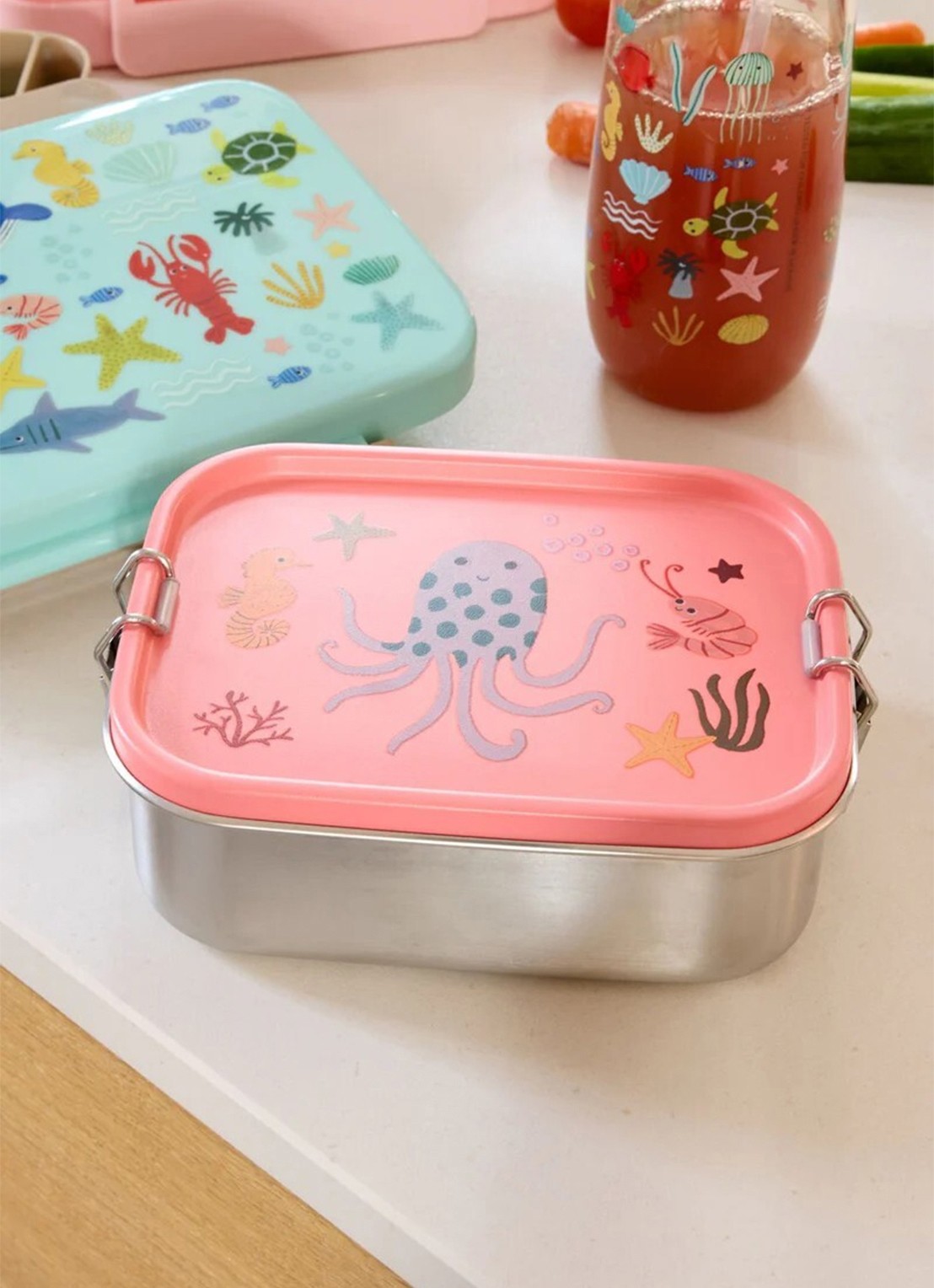 Rice Lunchbox 0,80 liter - voorkant 2 koraalroze