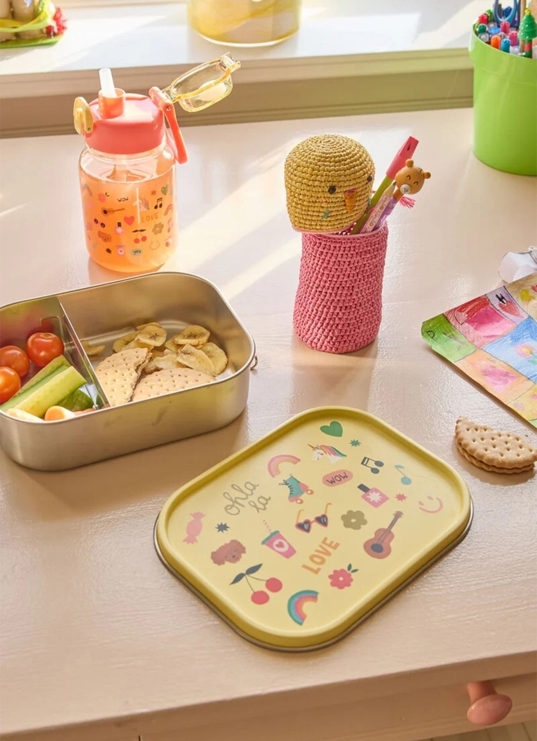 Rice Lunchbox 1,4 liter - voorkant 3 geel