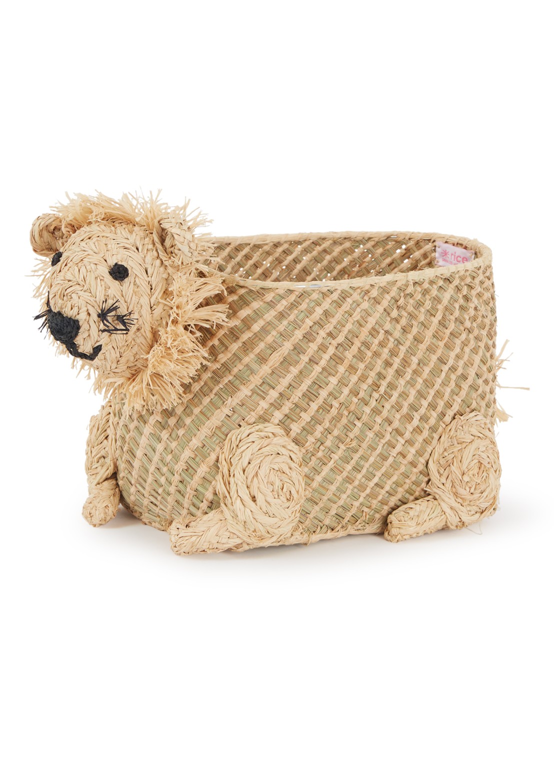 Rice Opbergmand dieren 21 cm - voorkant zand