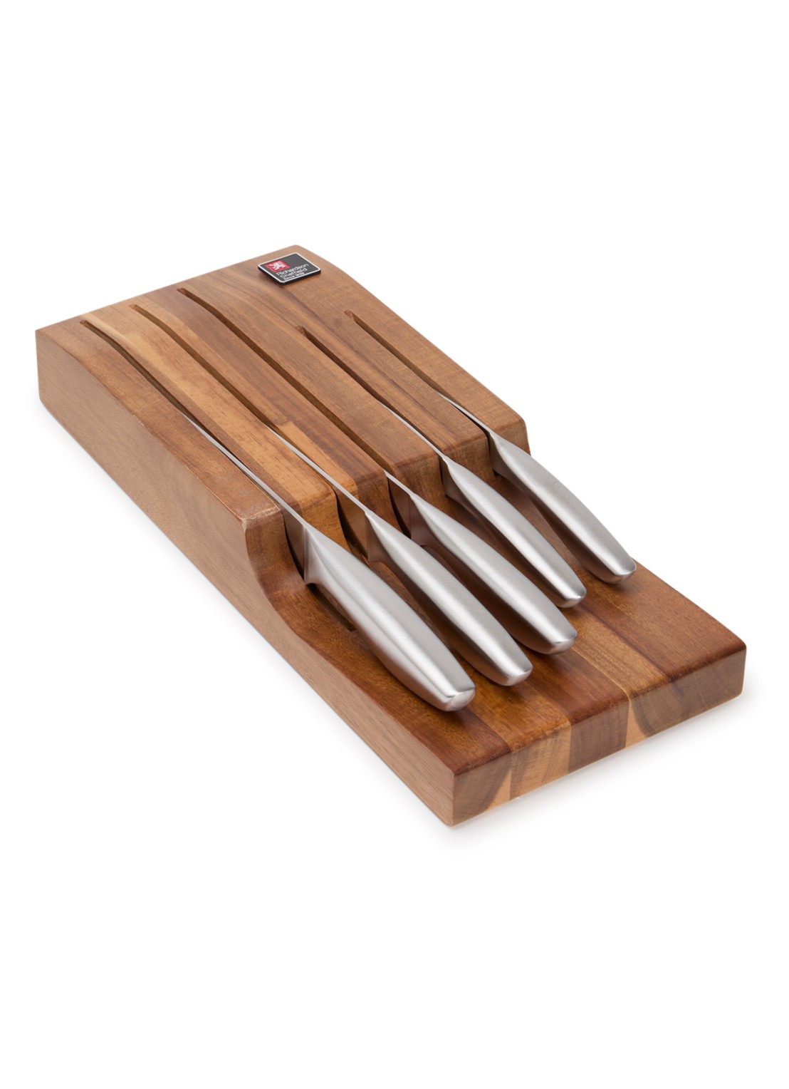 Richardson Sheffield Forme messenblok met messenset 5-delig - voorkant zilver