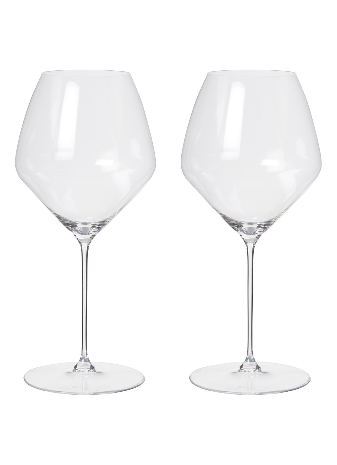 Riedel Veloce Pinot Noir wijnglas 77 cl set van 2 - voorkant 2 transparant