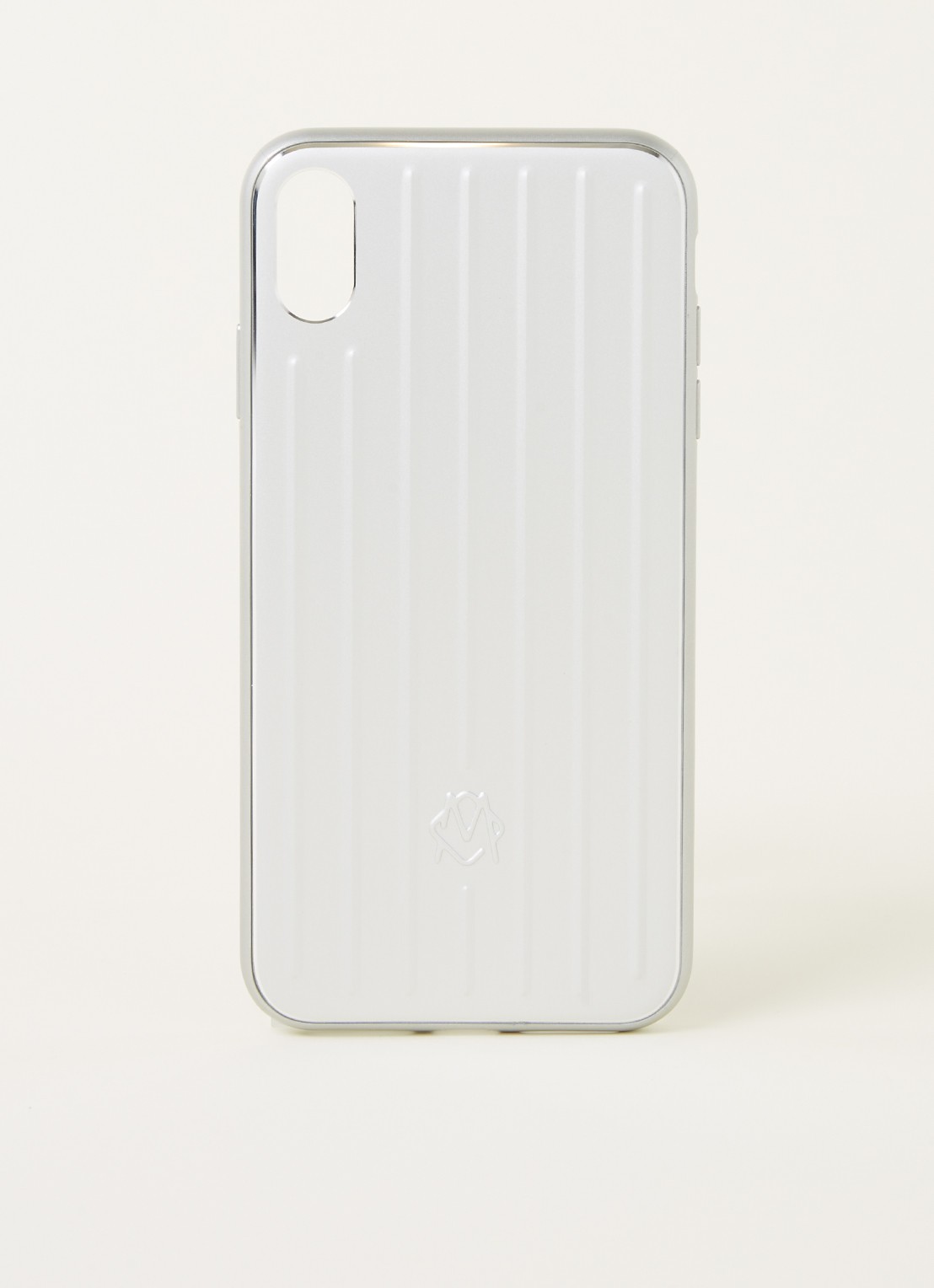Rimowa Aluminium Groove telefoonhoes voor iPhone XS Max - voorkant zilver