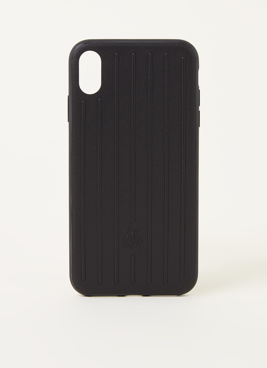 Rimowa Telefoonhoes van leer voor iPhone XS Max - voorkant zwart