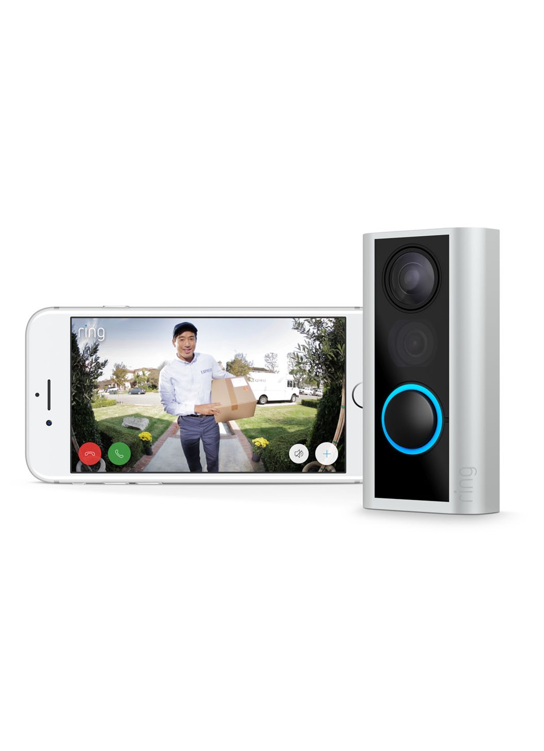 Ring Stick Up Cam Elite Wired beveiligingssysteem - detail 2 zilver