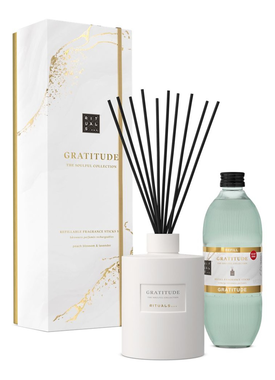Rituals Gratitude Fragrance Sticks Set - geuren set - voorkant 2 beige