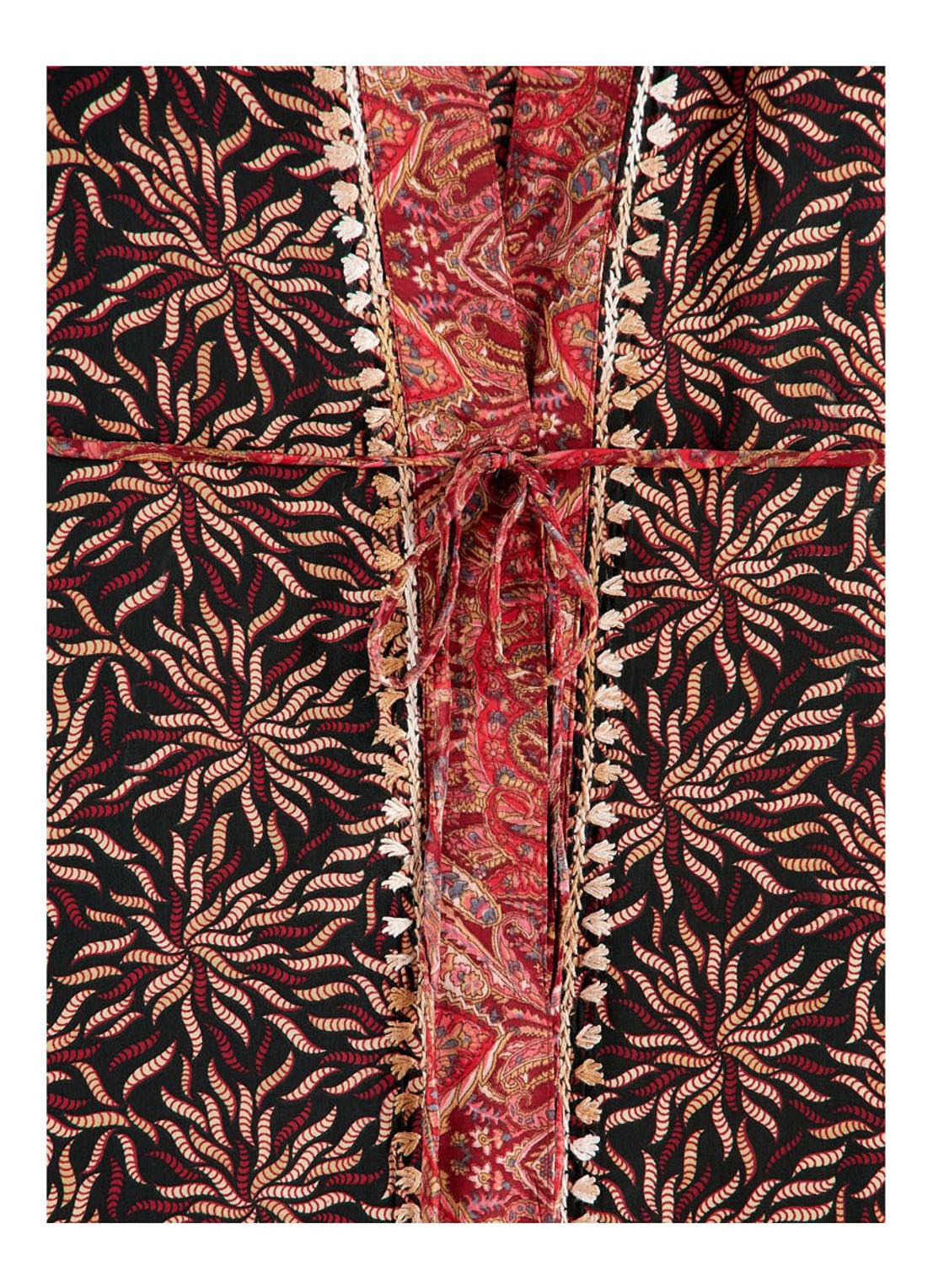 Rituals Jaypur kimono met print - detail 2 donkerbruin