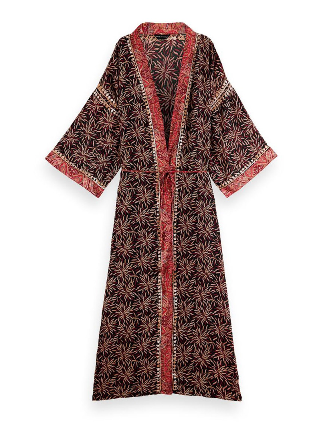 Rituals Jaypur kimono met print - voorkant donkerbruin