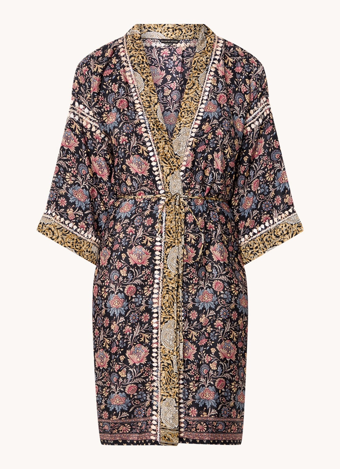 Rituals Jaypur kimono met print - voorkant zwart