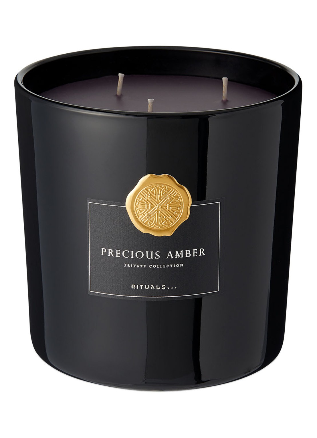 Rituals Precious Amber XL geurkaars 1000 gram - voorkant zwart