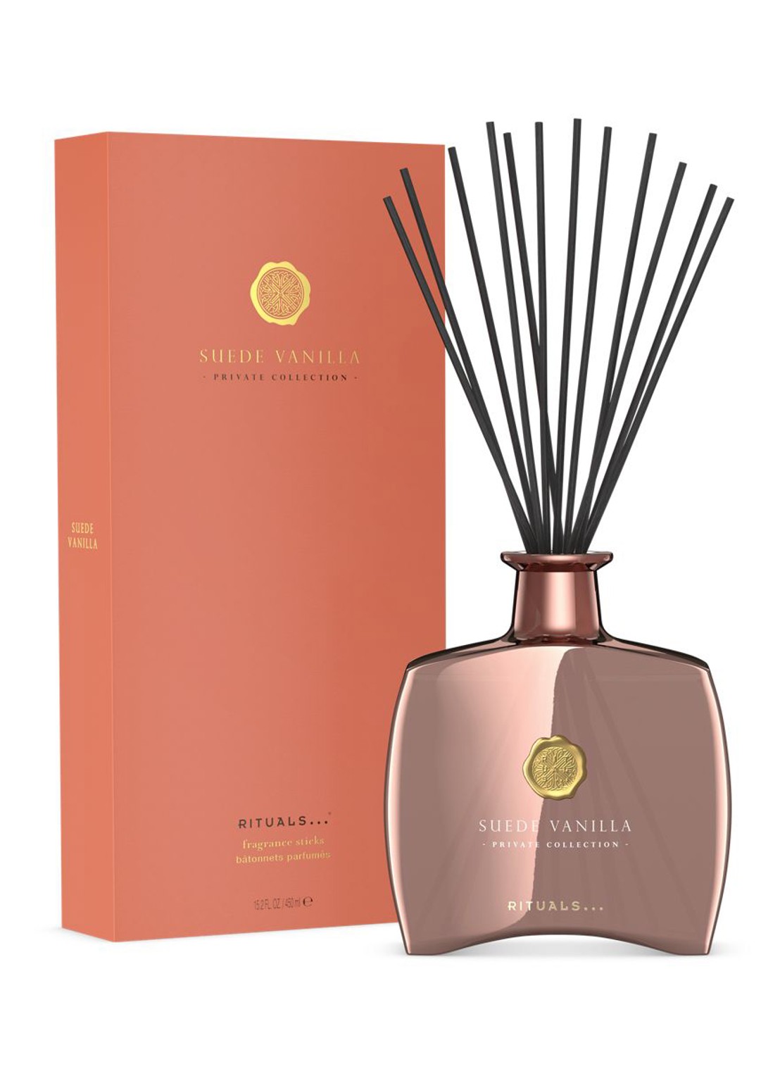 Rituals Suede Vanilla Fragrance Sticks - geurstokjes 450 ml - voorkant 2 undefined