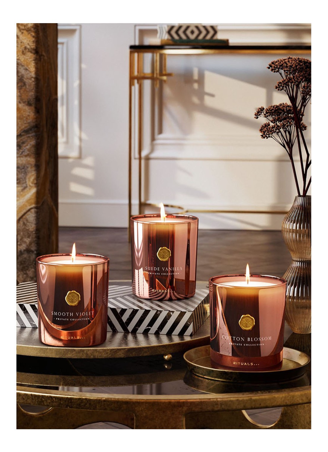 Rituals Suede Vanilla Scented Candle - geurkaars 360 gram - detail 3 undefined
