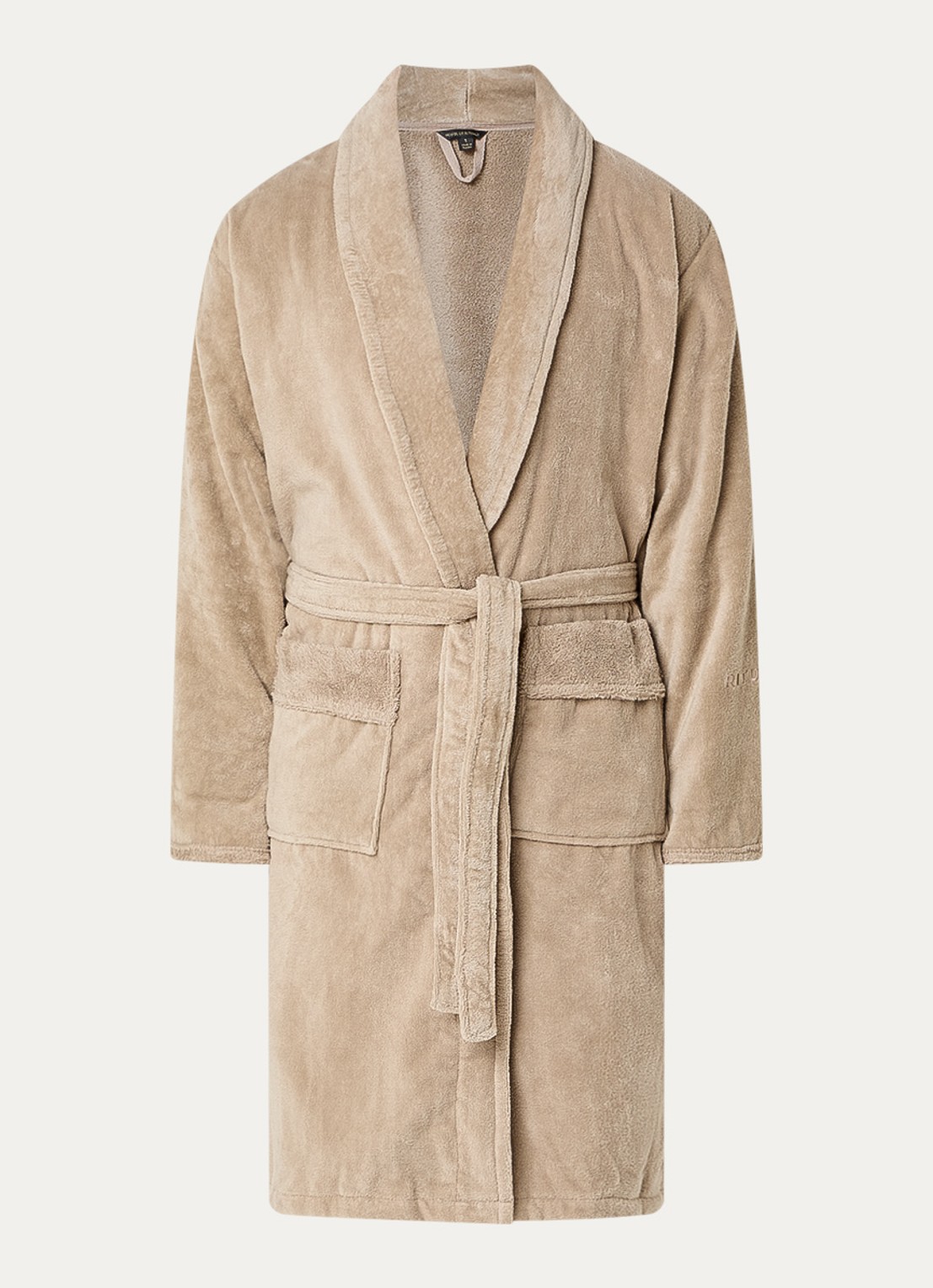 Rituals Super Smooth badjas van katoen - voorkant 4 zand