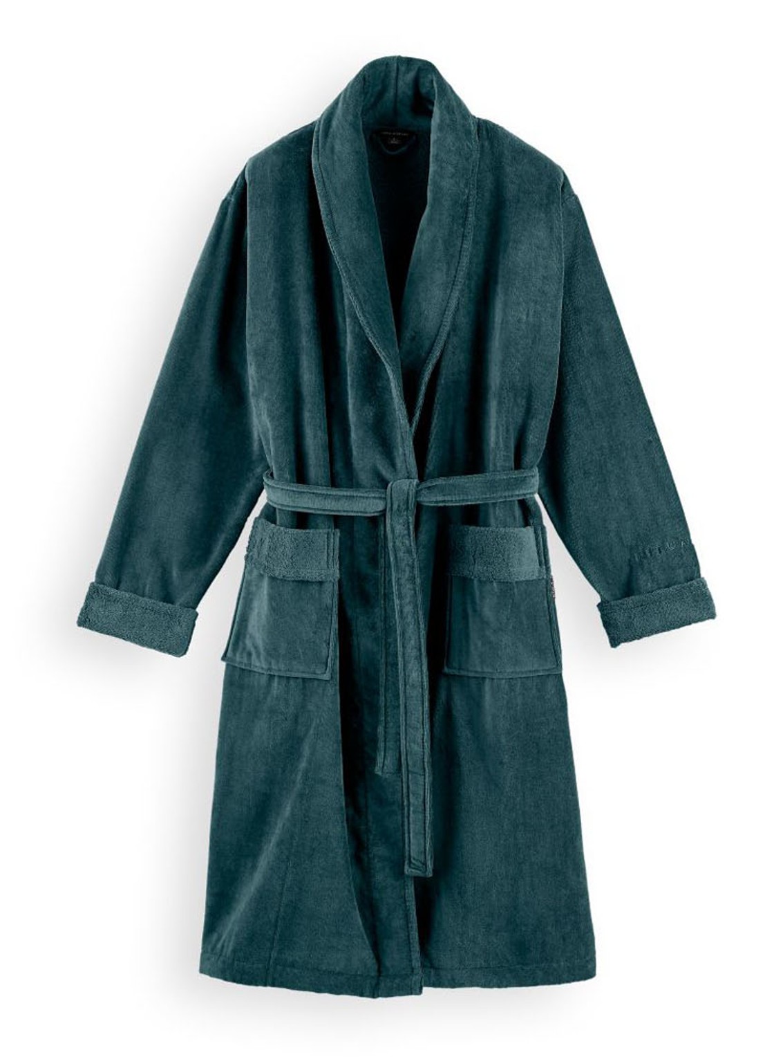 Rituals Super Smooth badjas van katoen - voorkant turquoise