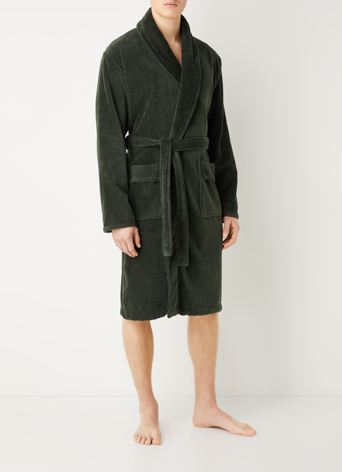 Rituals Super Smooth badjas van katoen - detail groen