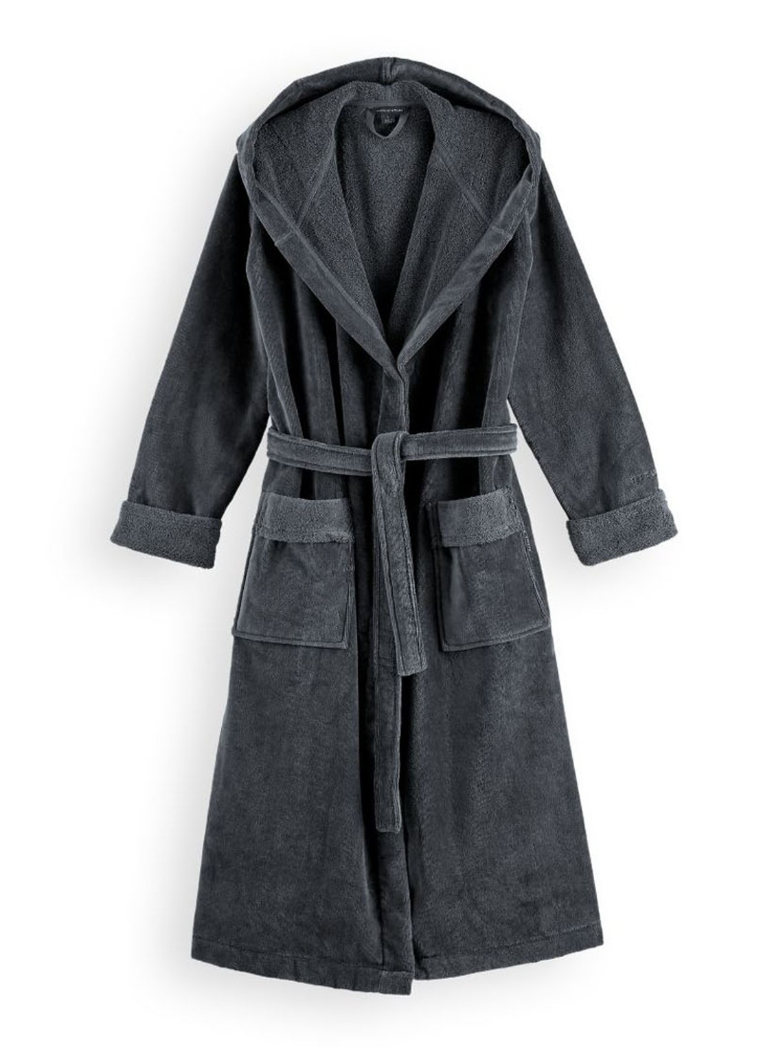 Rituals Super Smooth badjas van katoen - voorkant antraciet