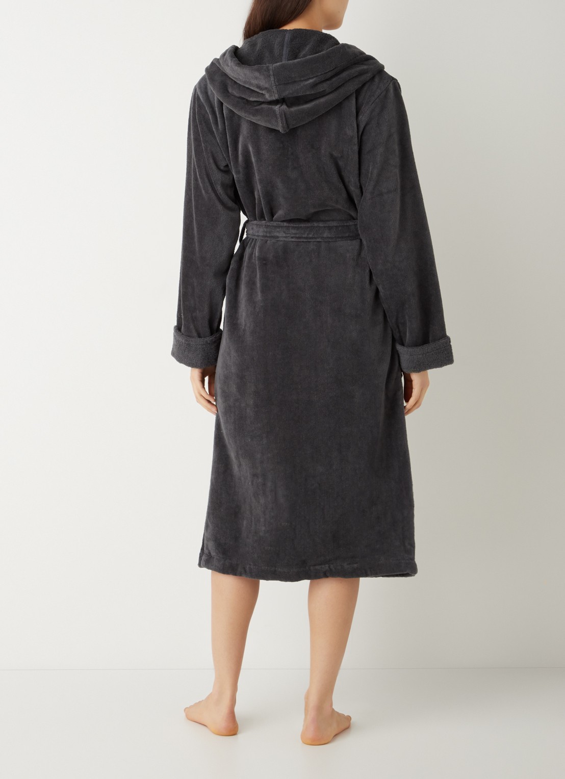 Rituals Super Smooth badjas van katoen - achterkant 5 antraciet