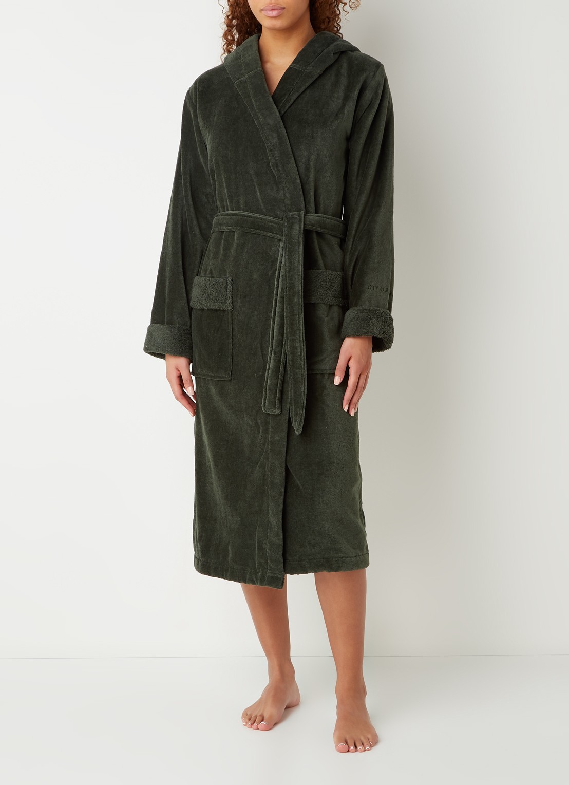 Rituals Super Smooth badjas van katoen - detail 3 groen
