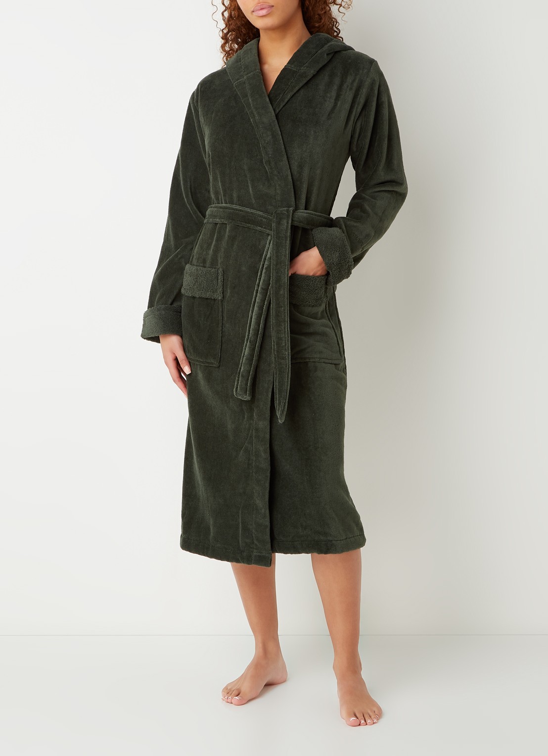 Rituals Super Smooth badjas van katoen - voorkant 2 groen