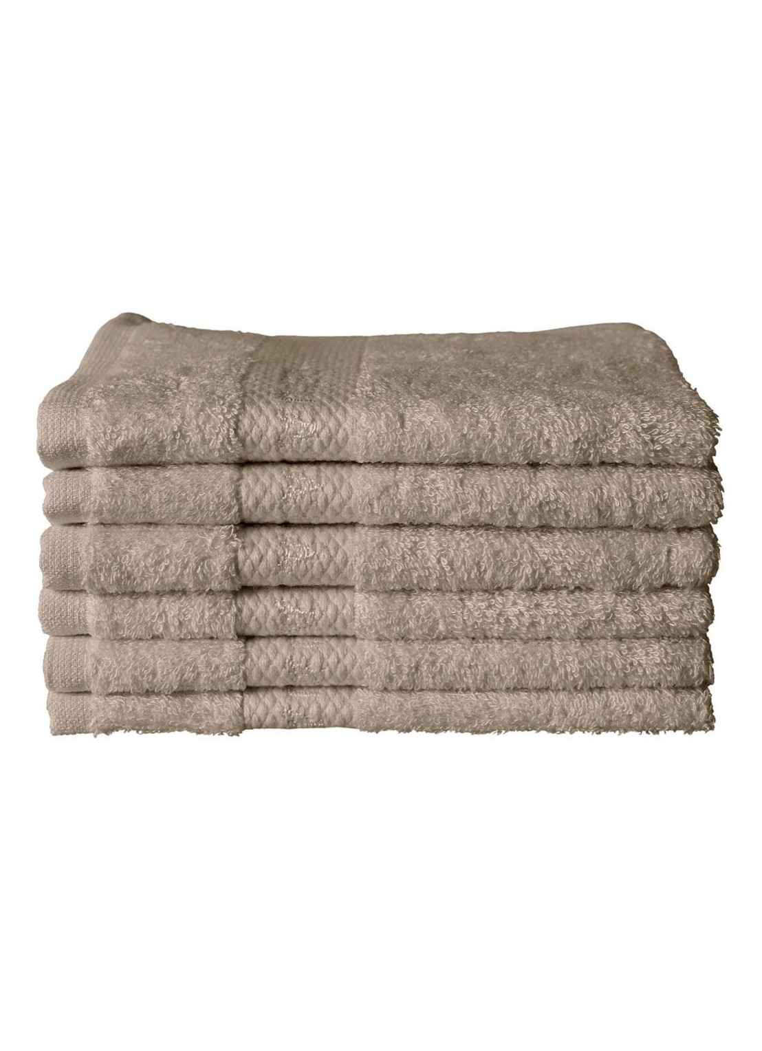 Rituals Super Smooth Cotton gastendoekje 30 x 30 cm set van 6 - voorkant 2 zand