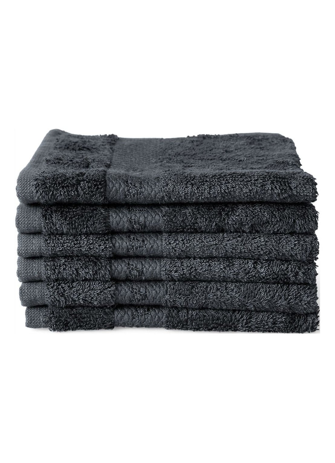 Rituals Super Smooth Cotton gastendoekje set van 6 - voorkant antraciet