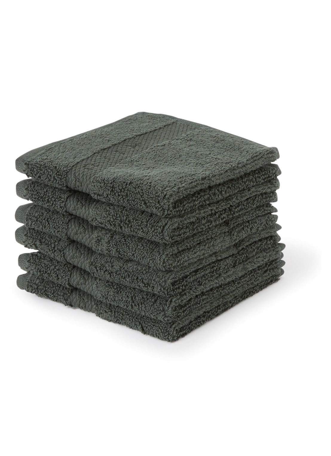 Rituals Super Smooth Cotton gastendoekje set van 6 - voorkant groen