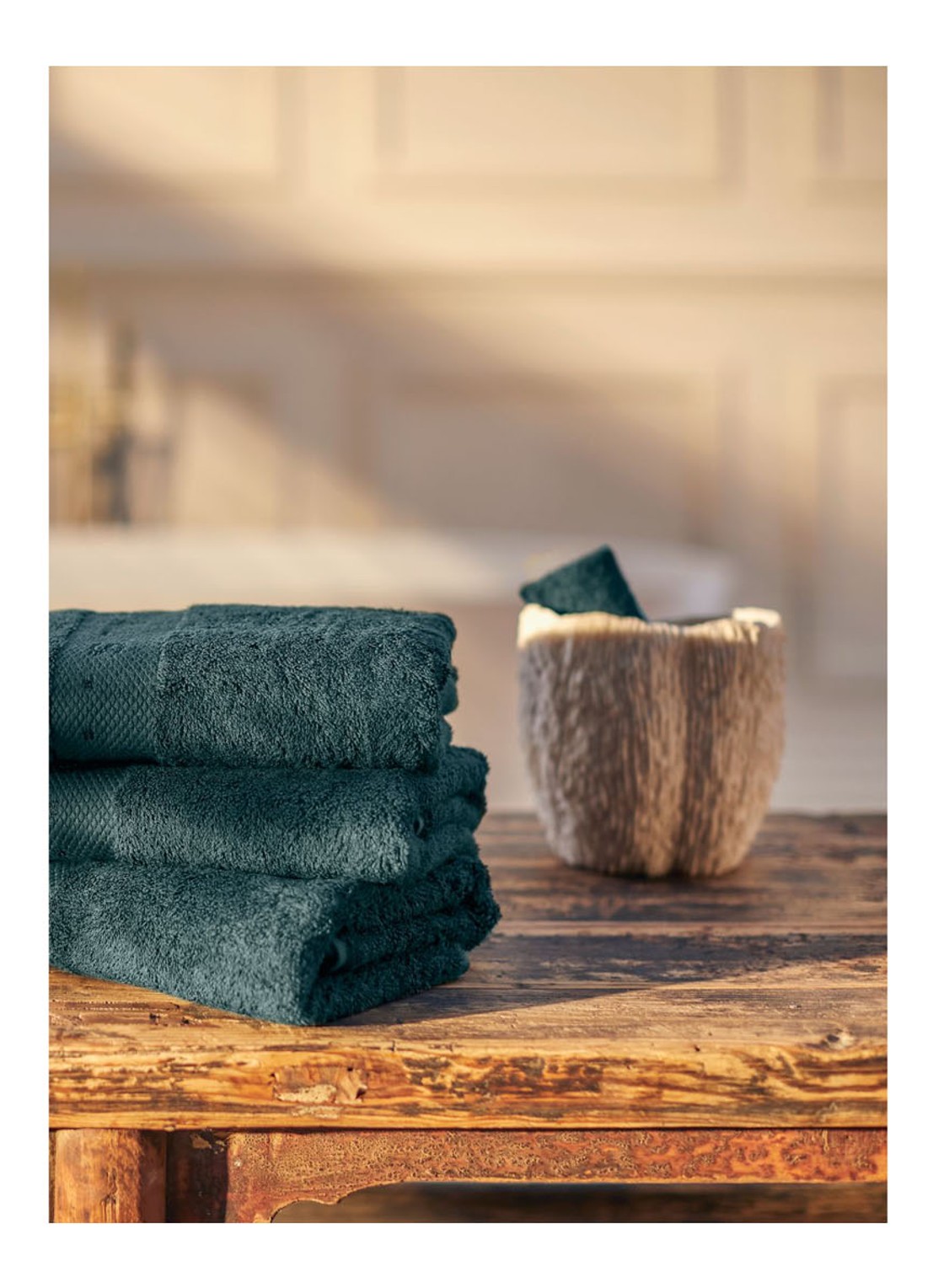 Rituals Super Smooth Cotton handdoek  - detail 4 petrol
