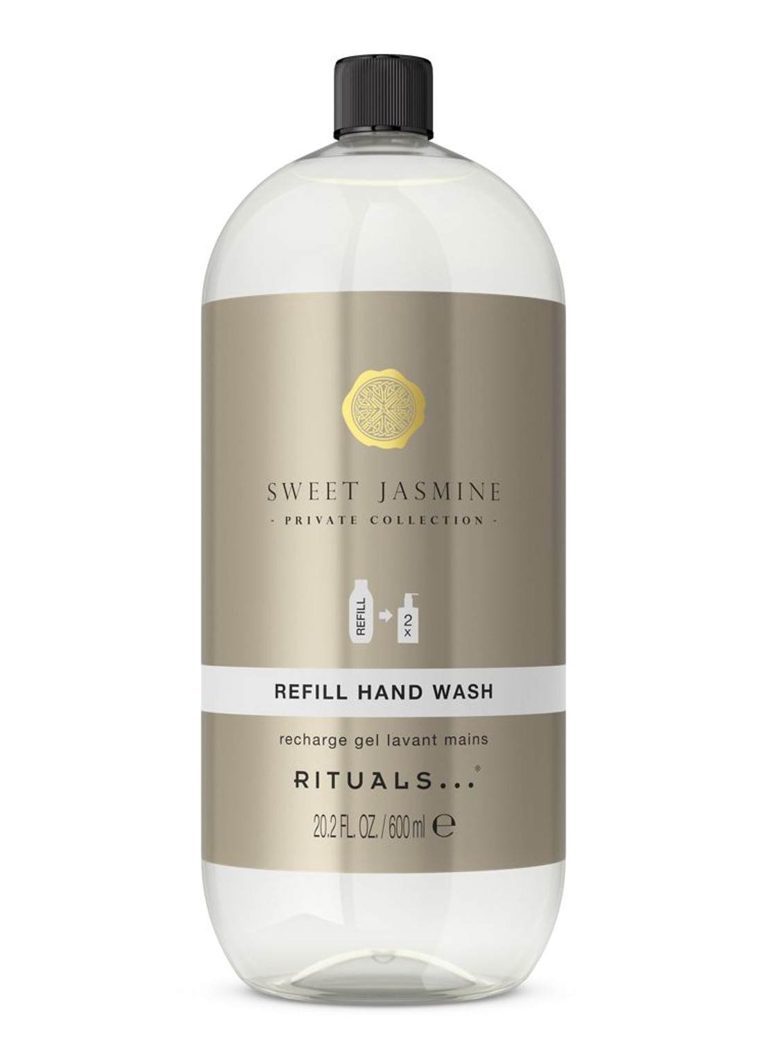 Rituals Sweet Jasmine Refill Hand Wash - navulling handzeep - voorkant beige