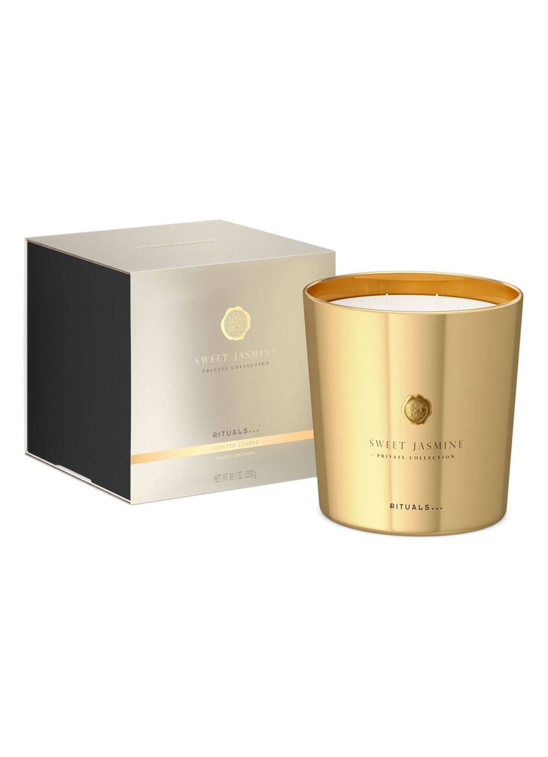 Rituals Sweet Jasmine Scented Candle - geurkaars  - voorkant 2 transparant