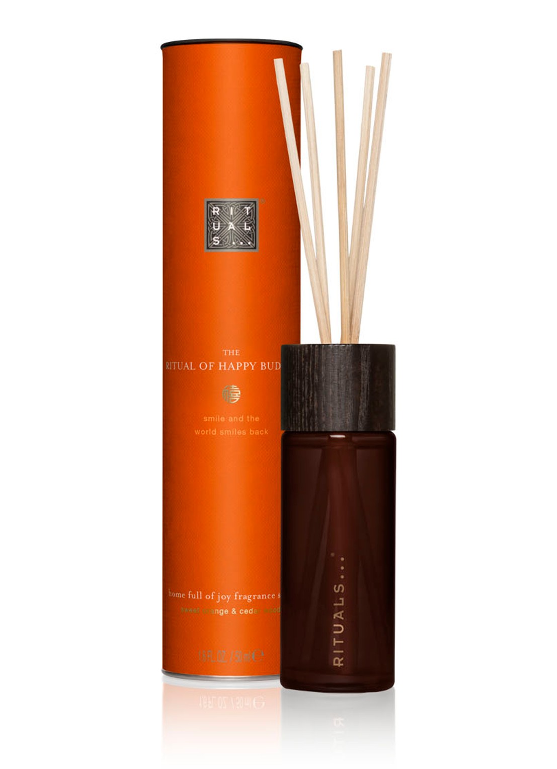 Rituals The Ritual of Happy Buddha Mini geurstokjes 50 ml - voorkant orange