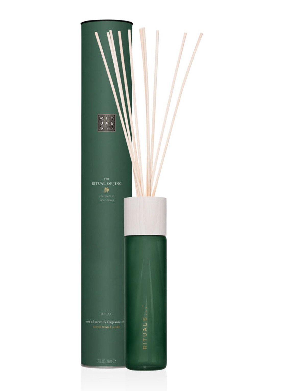 Rituals The Ritual of Jing Fragrance Sticks - geurstokjes 230 ml - voorkant groen