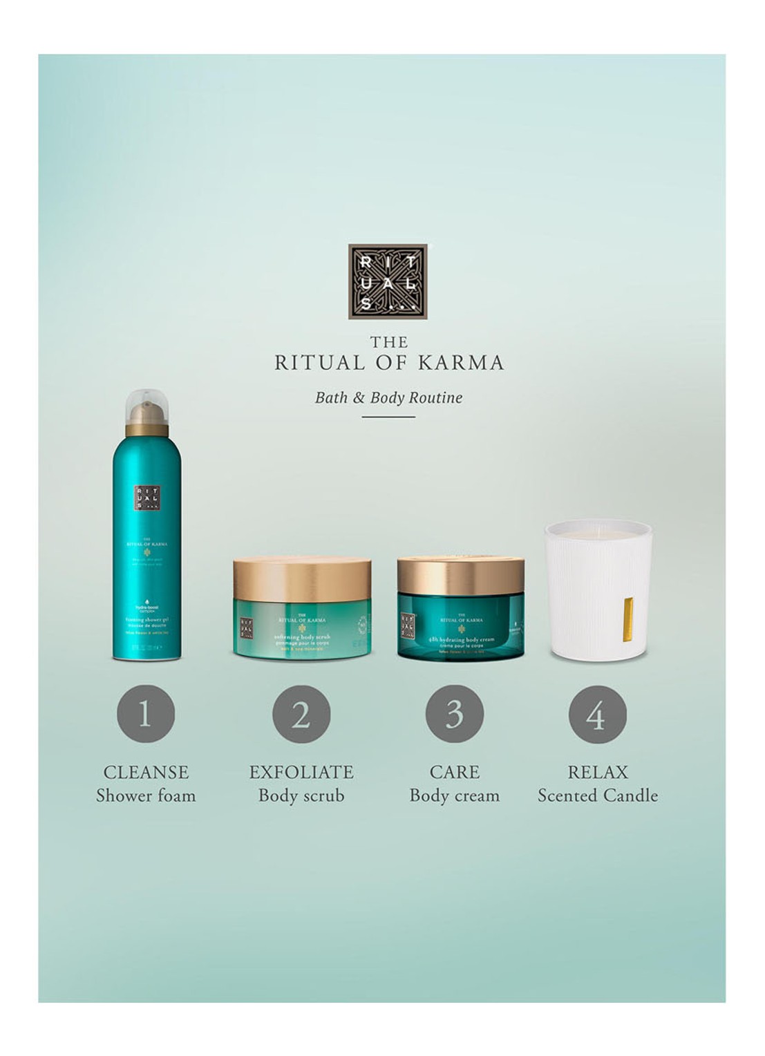 Rituals The Ritual of Karma geurkaars 290 gram - detail 3 turquoise