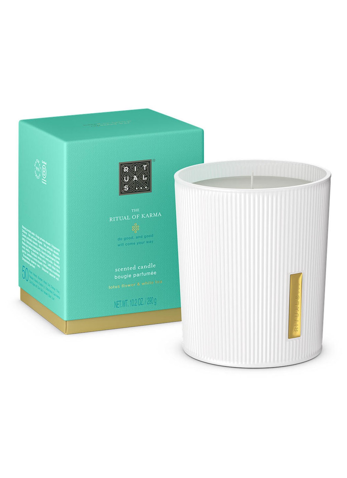Rituals The Ritual of Karma geurkaars 290 gram - voorkant 5 turquoise