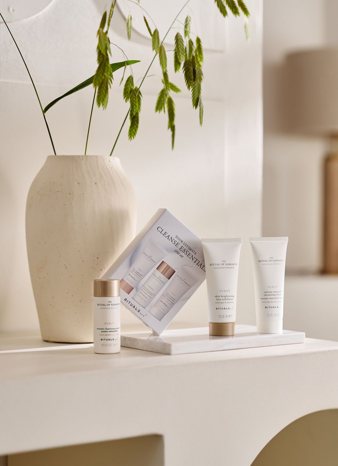 Rituals The Ritual of Namaste Skin Care Set - verzorgingsset - achterkant beige