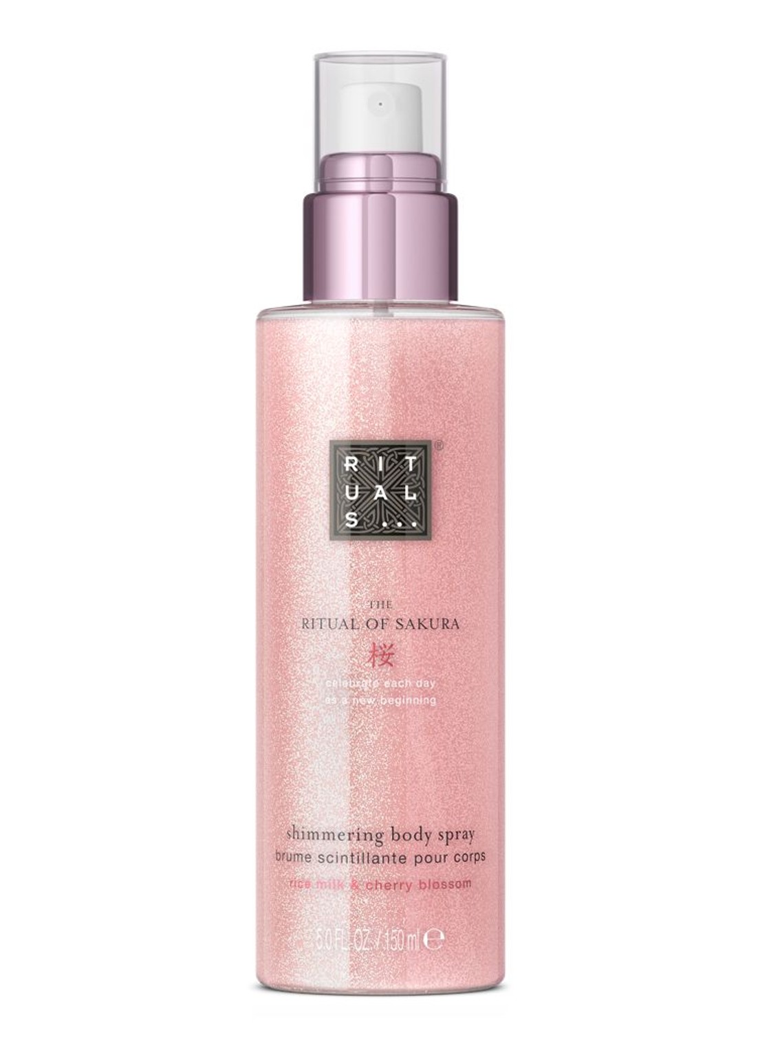 Rituals The Ritual of Sakura Shimmering Body Spray 150 ml - voorkant beige