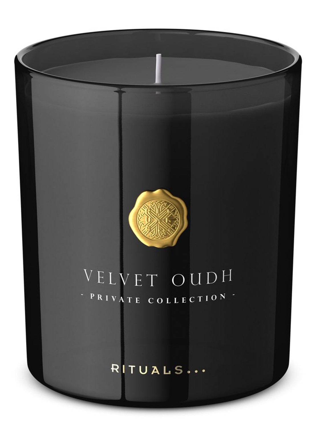 Rituals Velvet Oudh Scented Candle - geurkaars 360 gram - voorkant 5 beige