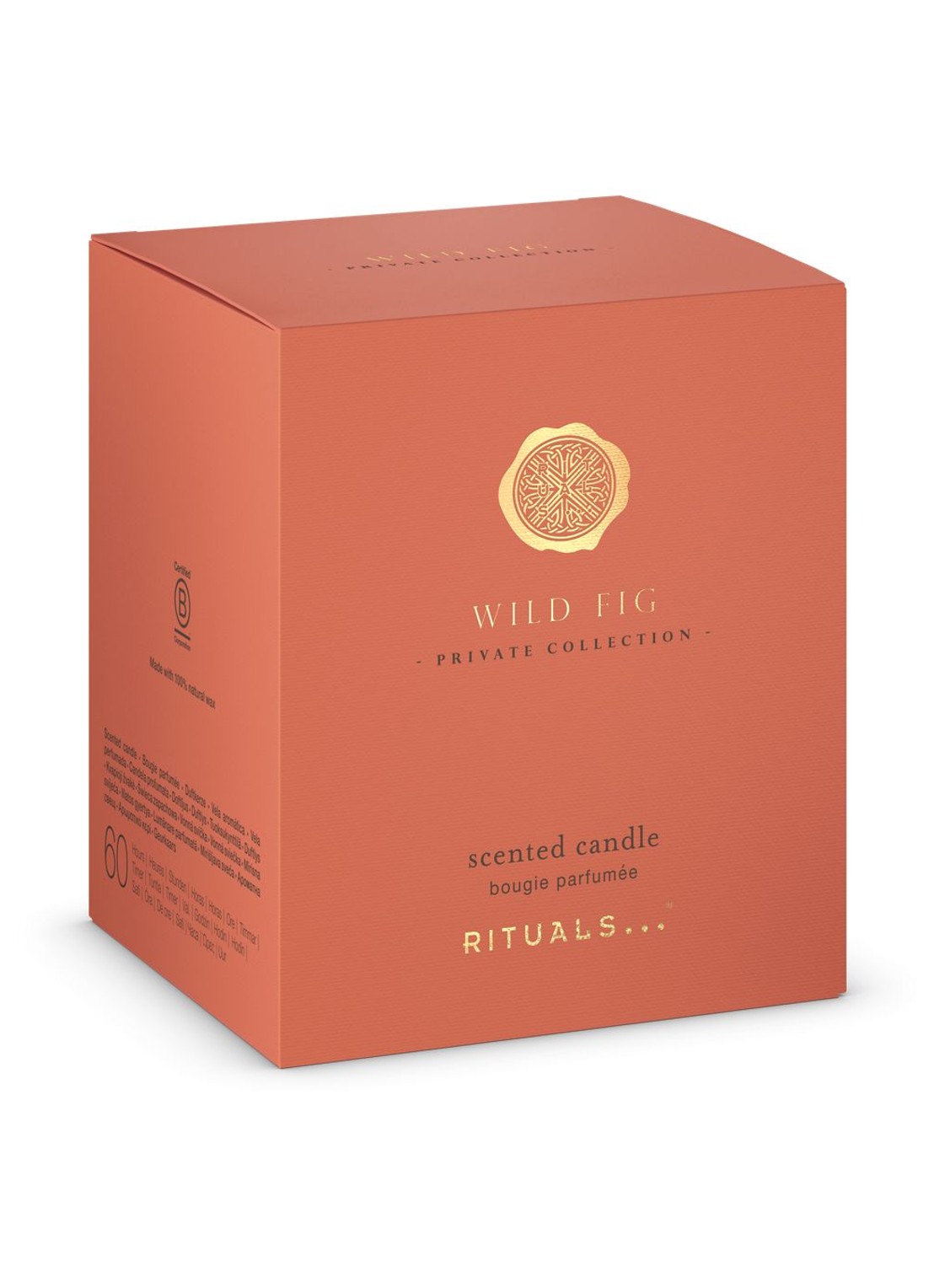 Rituals Wild Fig Scented Candle - geurkaars 360 gram - voorkant 2 beige