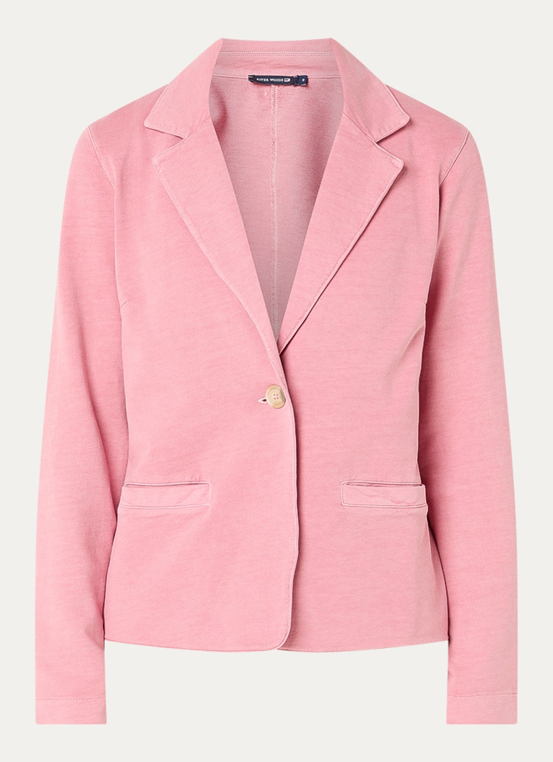 River Woods Blazer met steekzakken - voorkant 3 koraalroze