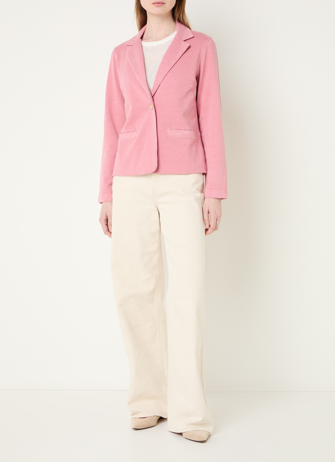 River Woods Blazer met steekzakken - voorkant 4 koraalroze