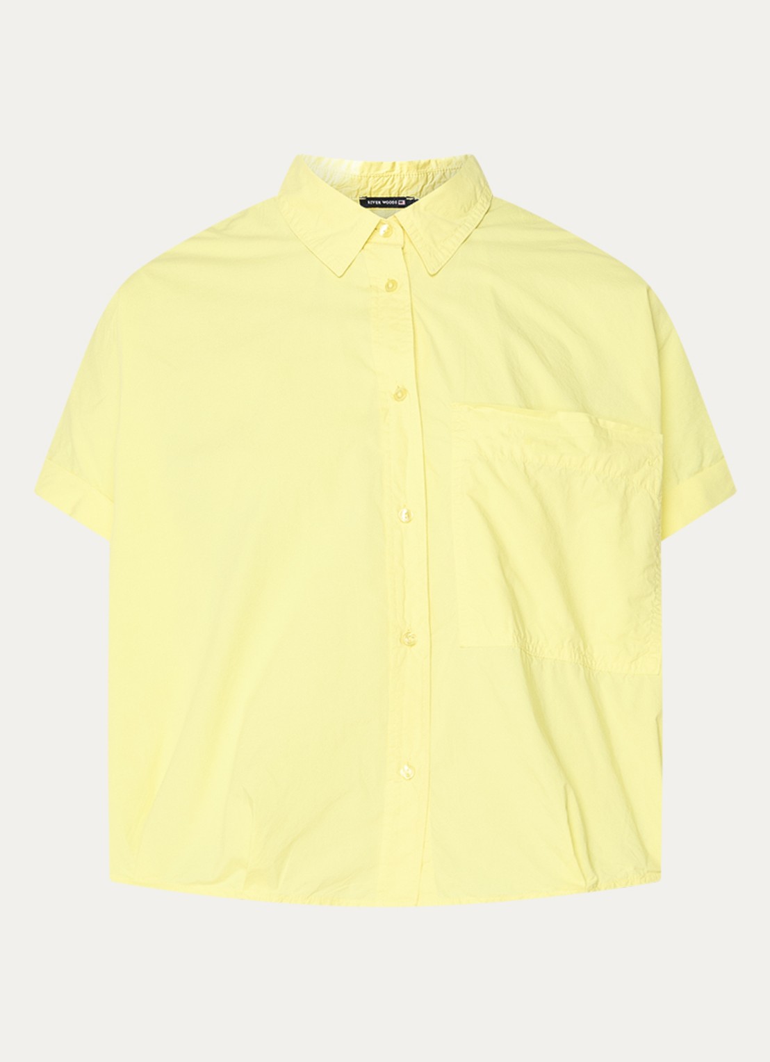River Woods Blouse met borstzak  - voorkant 2 geel