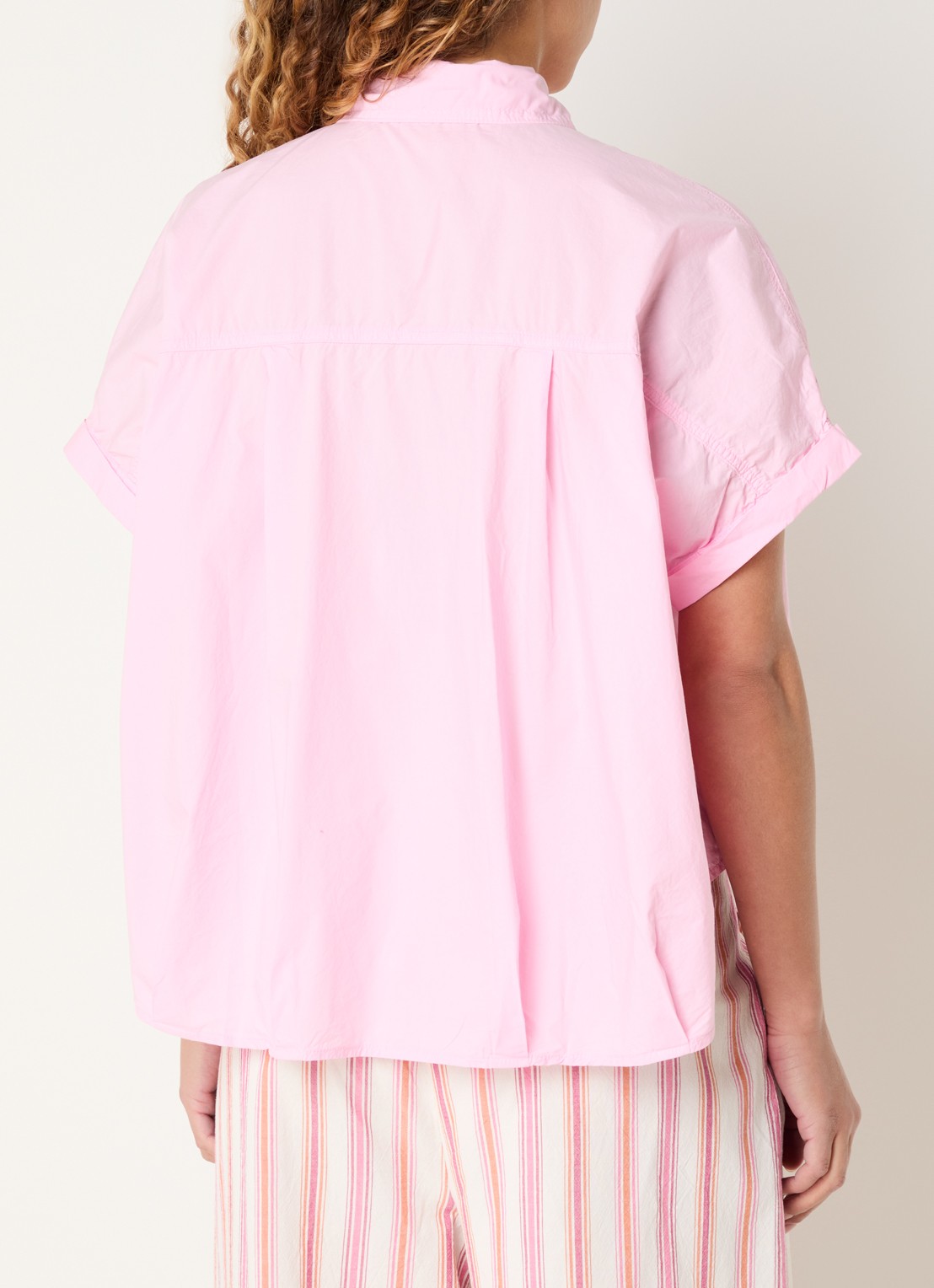 River Woods Blouse met borstzak  - achterkant 4 roze