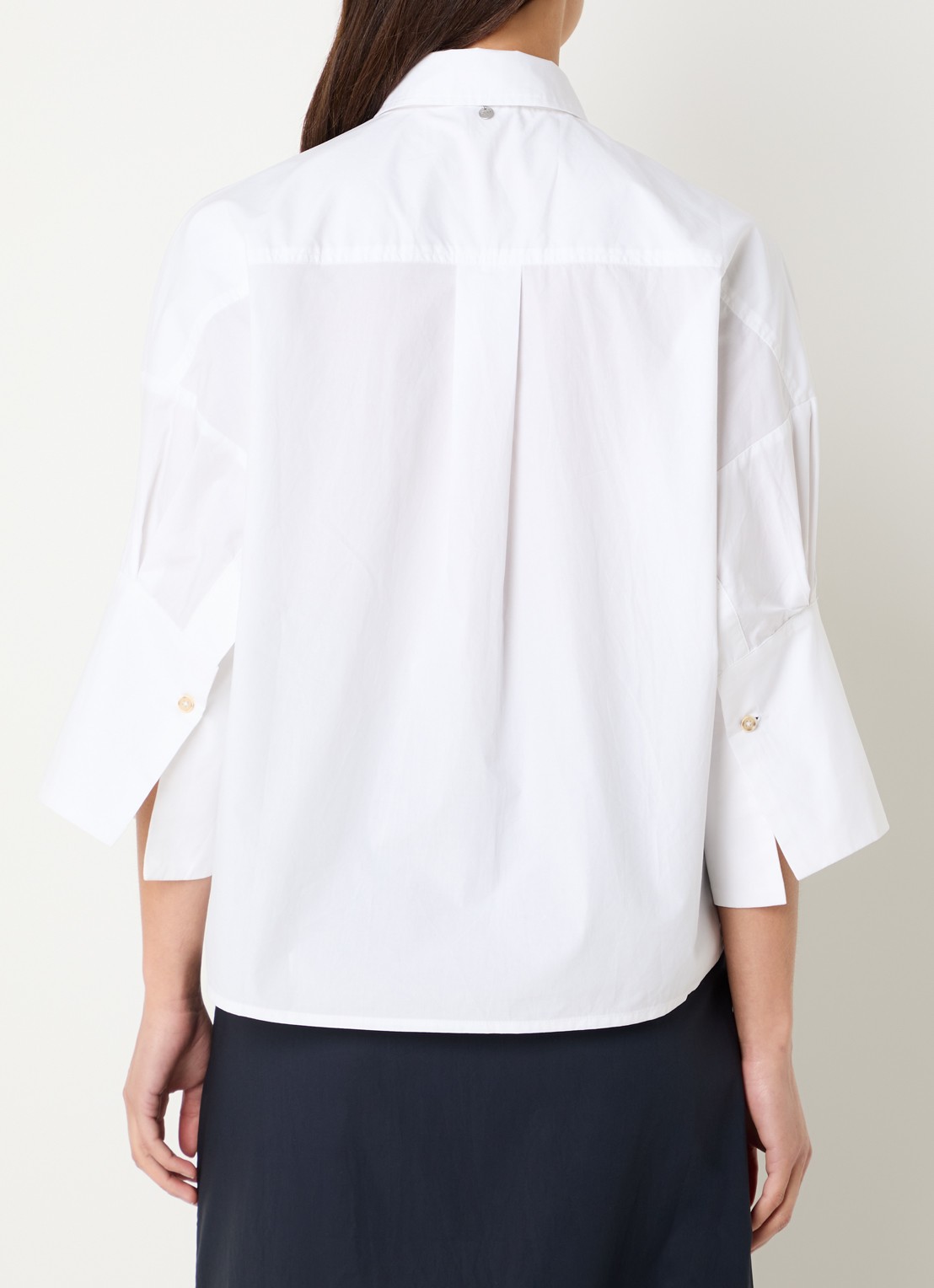 River Woods Blouse met kraag - achterkant 2 wit